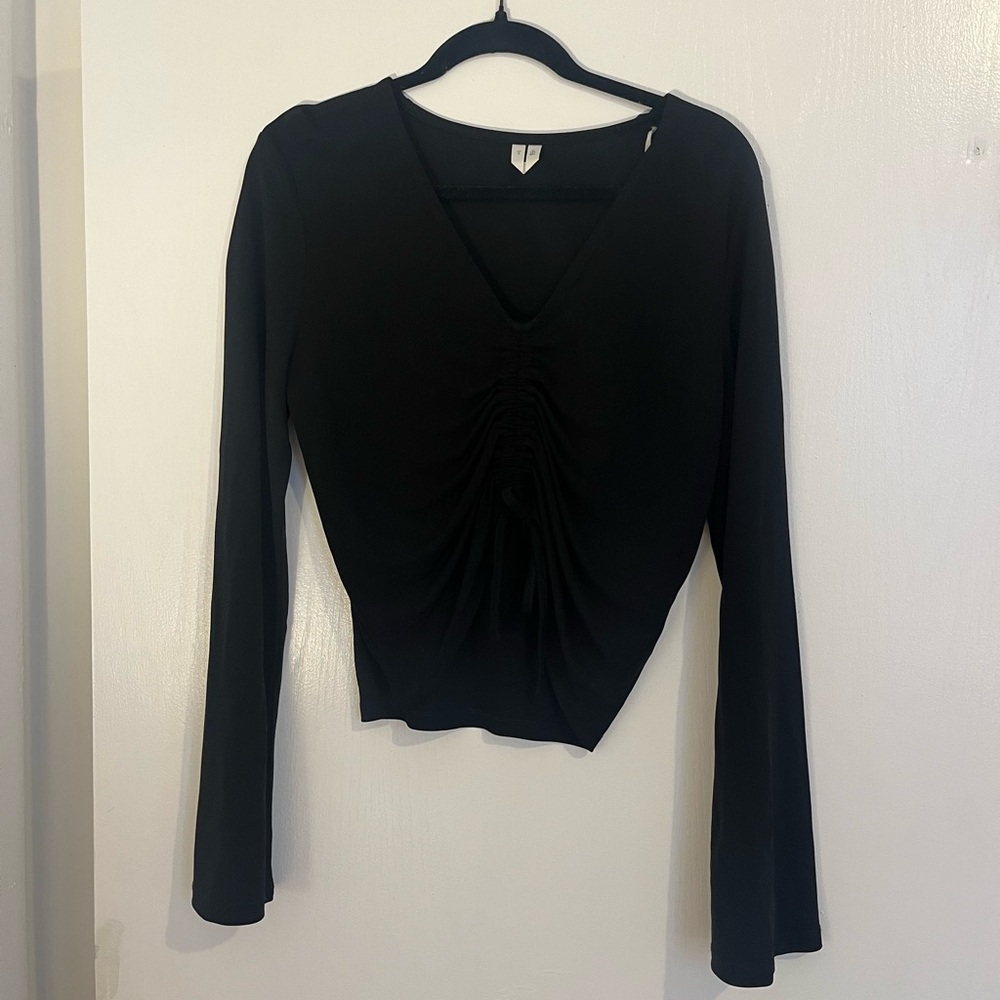 Arket Gathered Long Sleeve Top